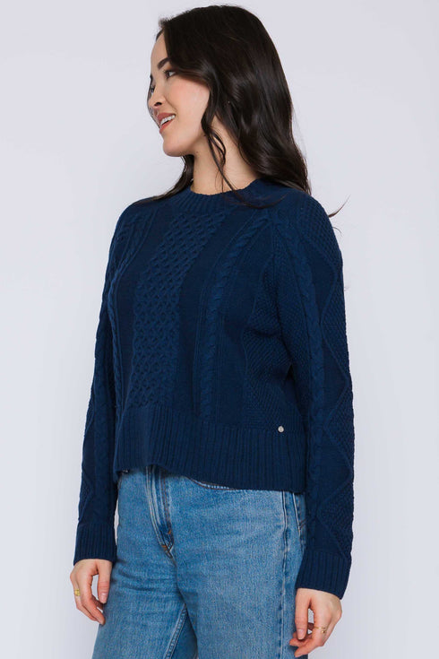 Willa-Cabled Raglan Pullover